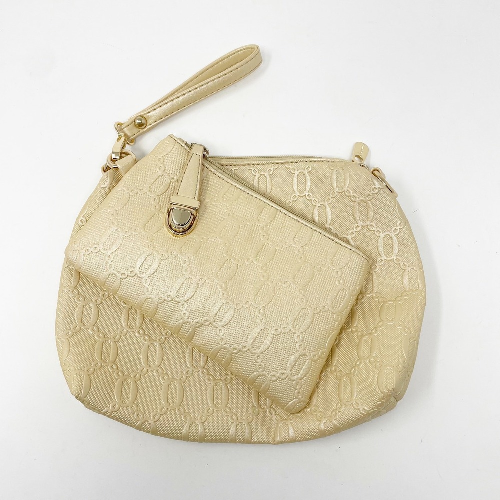 Soperwillton Gold Beige 3 Piece‎ Handbag Accessory Organizer Set NEW No Tag